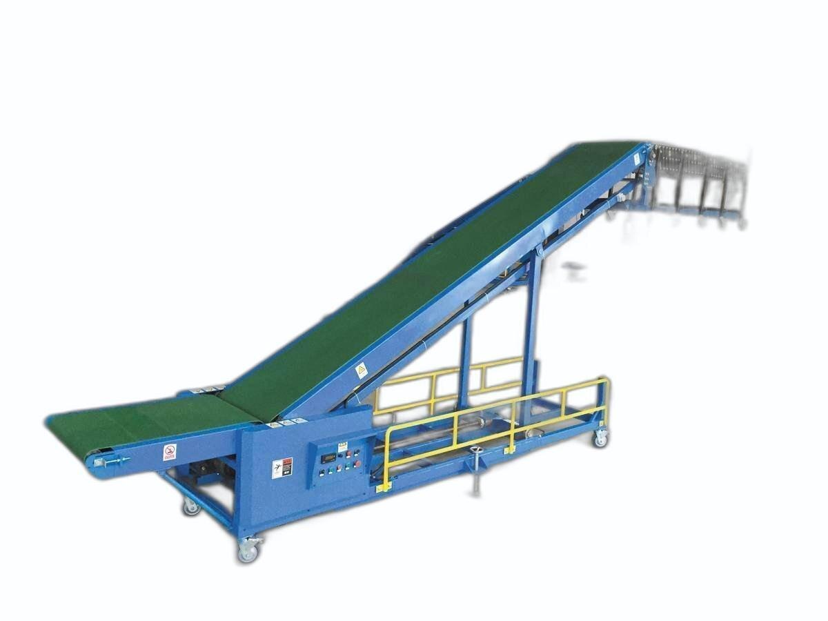 Truck Loading Conveyor Belt - Mild Steel Flat Belt Design | Efficient Material Handling Solution