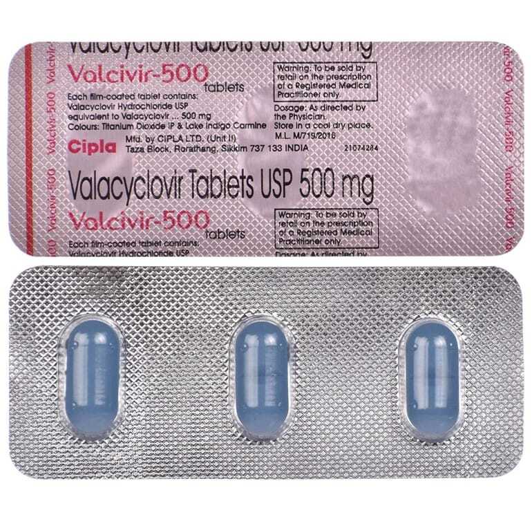 Valcivir - 500 Mg Antiviral Tablets | Effective Treatment For Herpes Virus Infections, Quality Assured Storage Instructions: Keep Dry & Cool Place