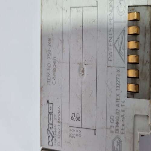 Wago 750-348 Fieldbus Coupler - Pvc Material | Industrial Application Canopen Compatibility