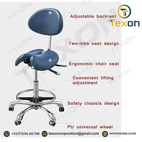 Saddle Stool With Back Rest
