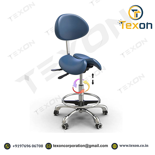 Saddle Stool With Back Rest