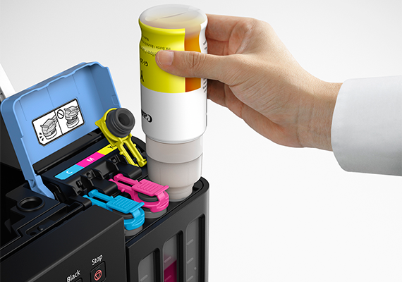 Pixma G7070 Printer - High Page Yield Ink Bottles, Spill-resistant Design | Auto Duplex Printing, 2-way Paper Feeding, Mobile & Cloud Printing, Adf