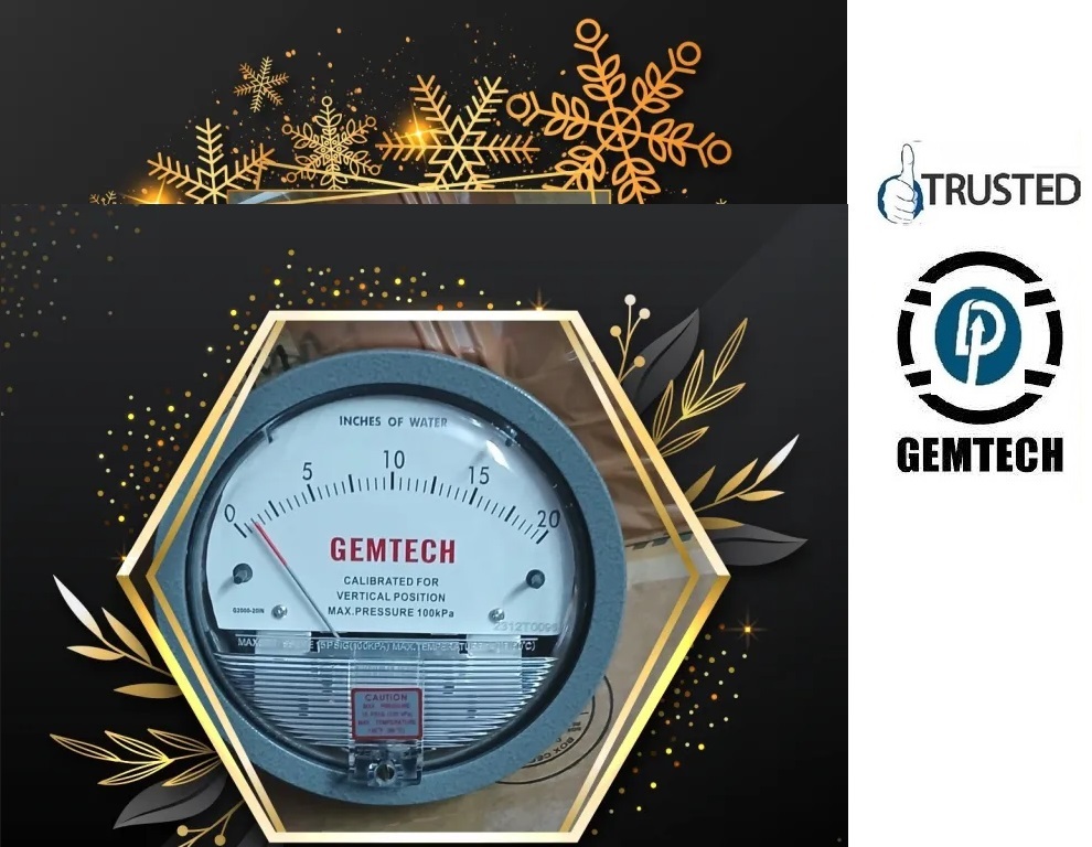 Gemtech Differential Pressure Gauge 0-20 Inch W.c By Rajasthan Meghwal Parishad Jodhpur