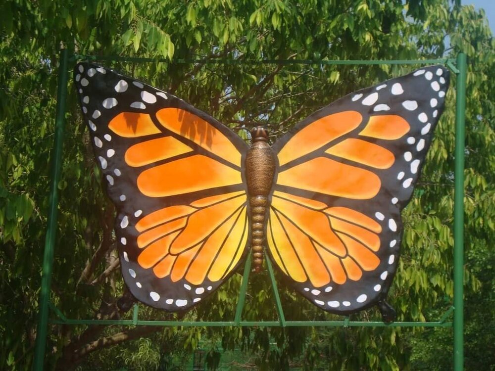 Fiber Butterfly Statue - Color: Different Available