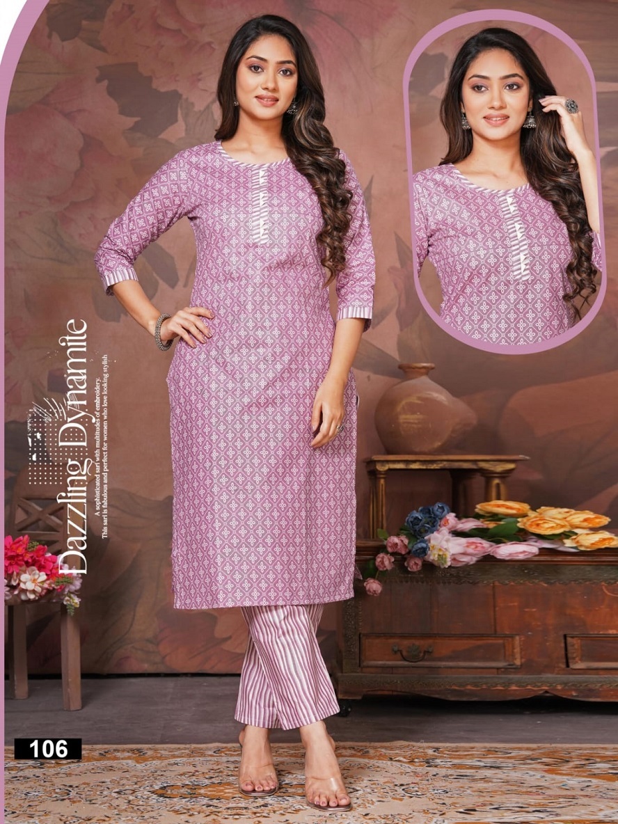 Shivay Kajol Vol-1 Kurti With Pant - Pure Cotton, Size L(40)/xl(42)/2xl(44) | Top Heavy And Bottom Heavy Printed Design