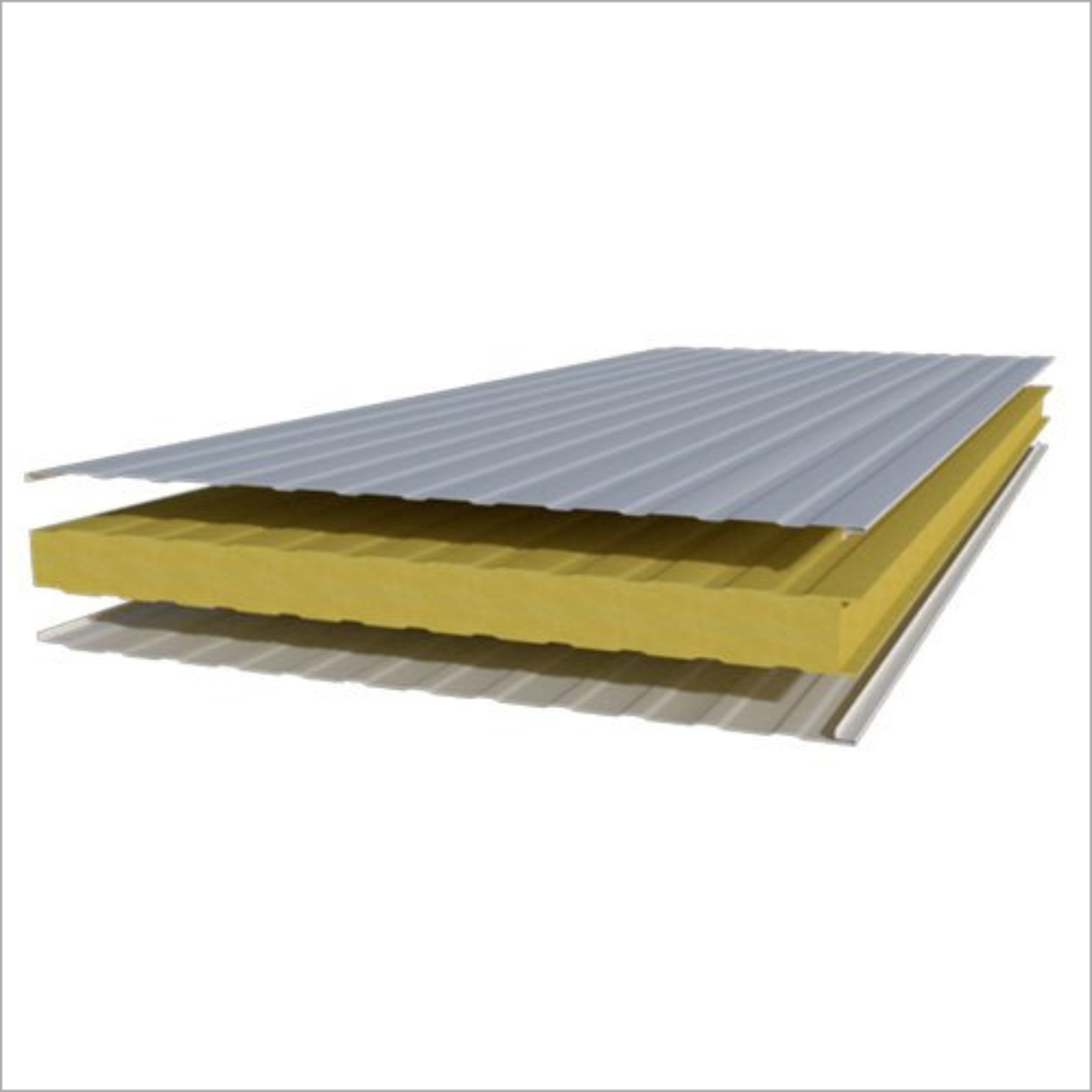 Insulated Panel - Galvanized Sheet, Silver Color | Thermal Puf For Industrial And Commercial Wall Applications, Advanced Execution Techniques