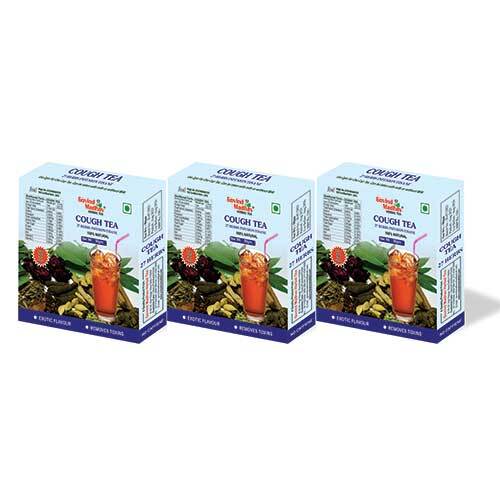 Govind Madhav Cough Tea - 50gm X 3 Pack | Pure Natural Powder, Good Aroma, Brown Color, Fssai & Iso 9001:2015 Certified