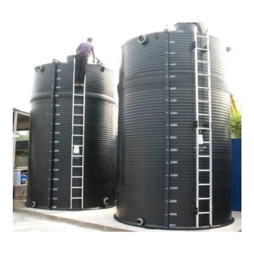 Spiral Vertical HDPE Storage Tanks - First-Class Durable HDPE, Customized Sizes for Industrial Liquids and Chemicals, Indoor/Outdoor Use