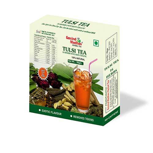 Govind Madhav Tulsi Tea 50gm Pack Of 1 Caffeine (%): 0% Grams (G)
