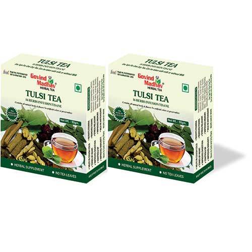 Govind Madhav Tulsi Tea 50gm Pack Of 1 Caffeine (%): 0% Grams (G)