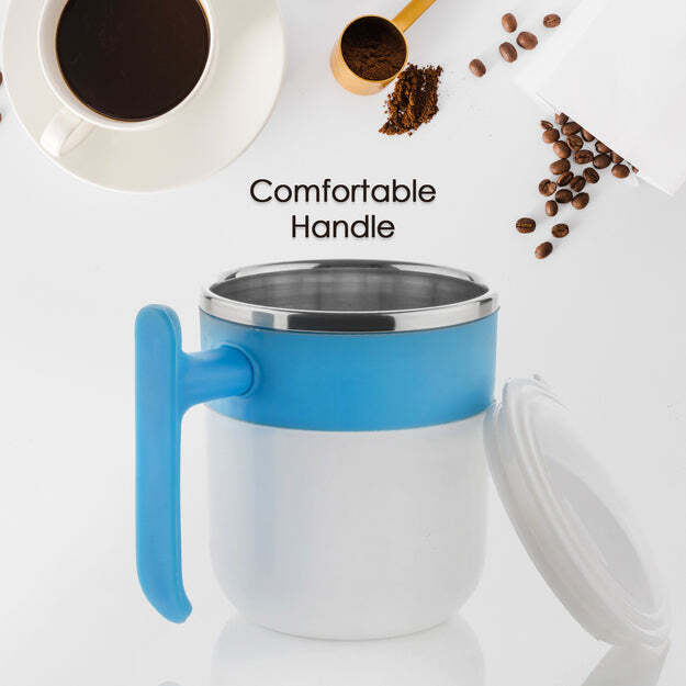 Stainless Steel Lid Cover Hot Coffee/tea Mug - 100% Food Grade Stainless Steel , Unbreakable & Odorless Design, Spill-proof Silicon Seal