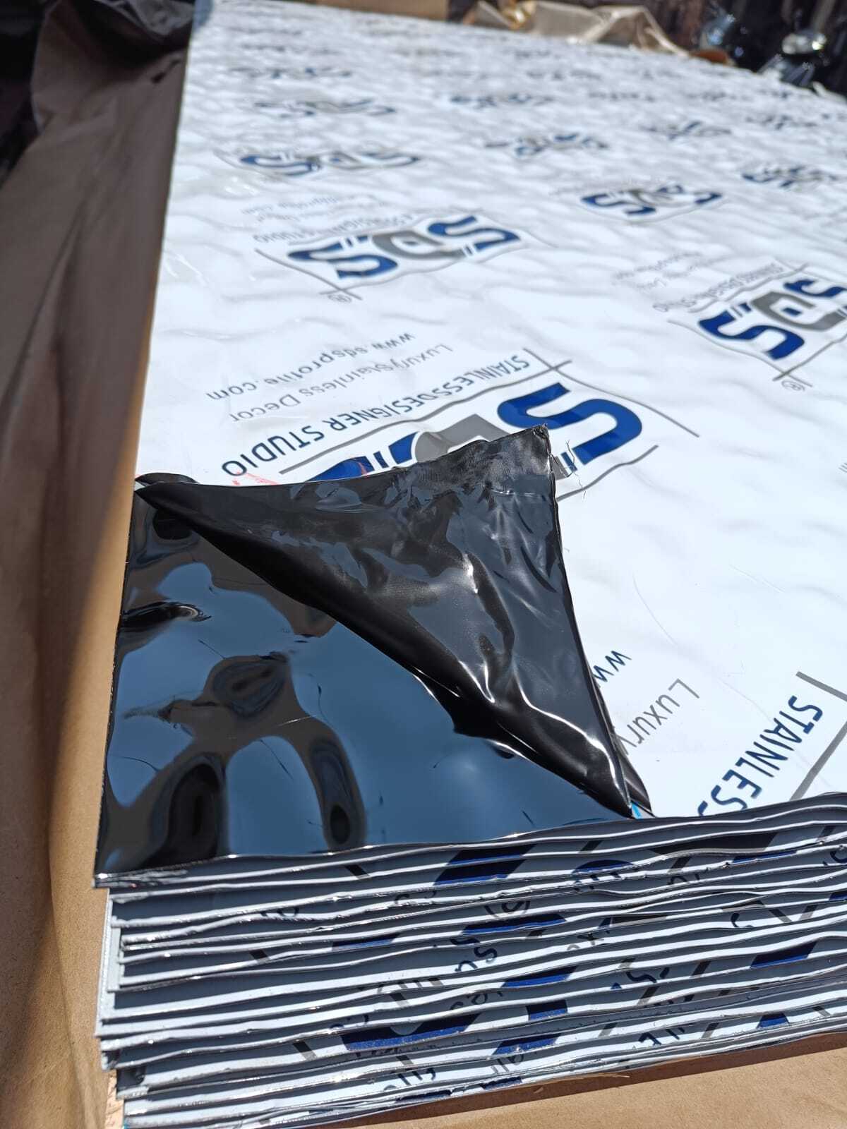 Black Water Ripple Ss Pvd Sheets By Sds - Stainless Steel 304, Size 4ft X 8ft, Thickness 1mm, Pvd Ti Coating, Elegant Water Ripple Texture