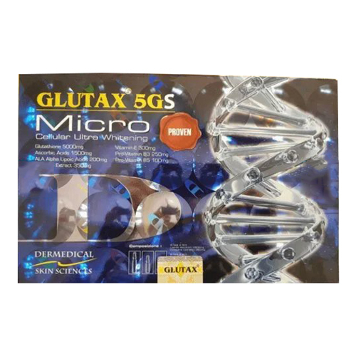 glutax 5gs micro advance glutathione 5000mg injection Glutax Glutathione Injection - Glutax 5gs