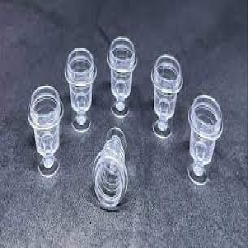 Sample Cups - 2.0ml Clear Polystyrene, Highly Transparent For Microbiology Use | Manual Operation, Disposable, Portable, White Color