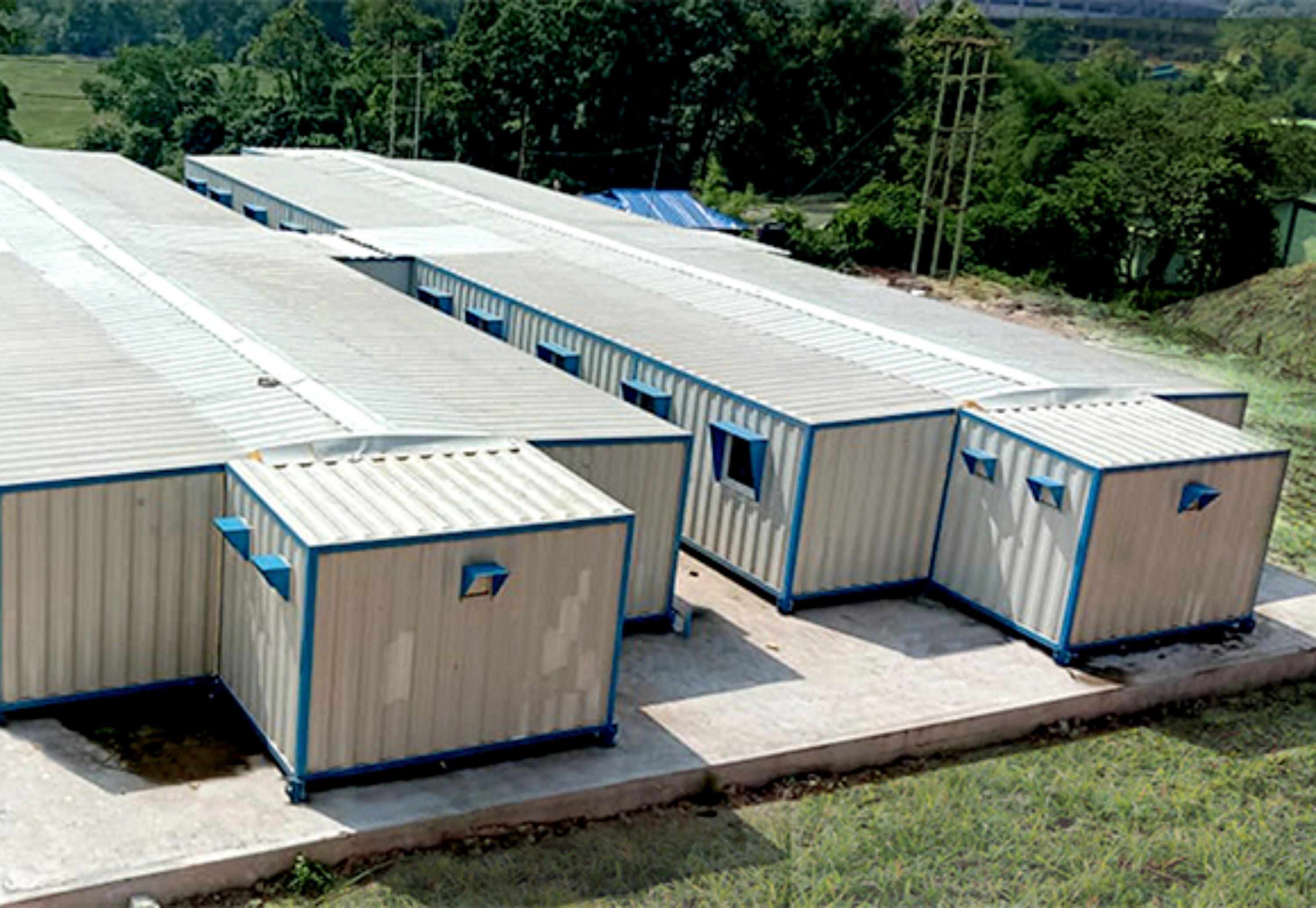 Portable Cabin - Container And Sandwich Panel Structure | Easily Assembled, Pvc Door, Guard Room And Office Use