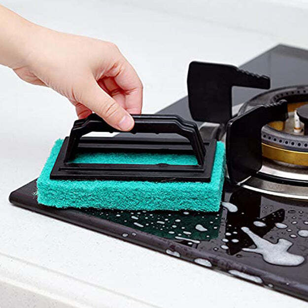 Tile Cleaning Scrubber Brush - Durable Plastic Handle, Ergonomic Design For Effortless Cleaning