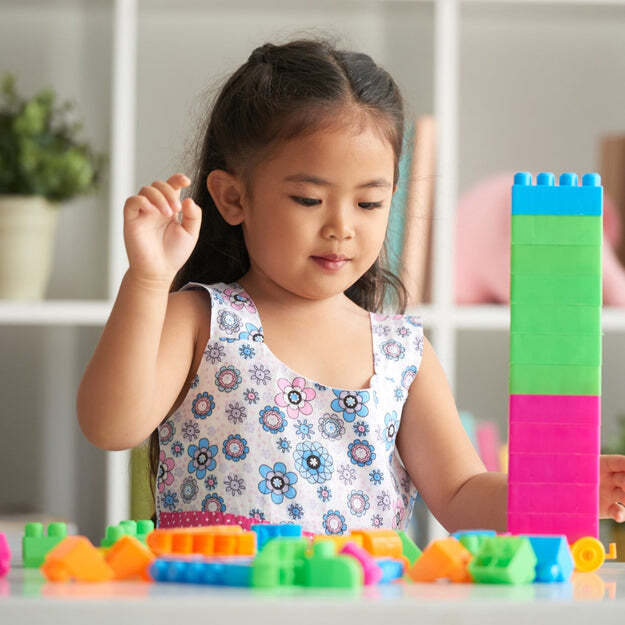 Building Blocks Set For Kids - 60 Multicolor Bricks, 22x21x7 Cm | Safe, No Burr, Portable Zippered Packet, Enhances Creativity And Intelligence