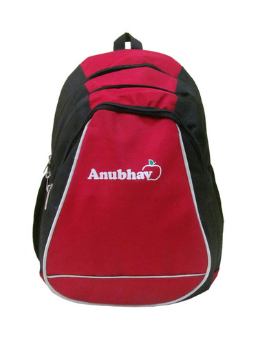 Anubhav Backpack - Customizable Size and Weight, Red and Black Printed Design with Logo Options | Ideal for Personalization in Color and Style