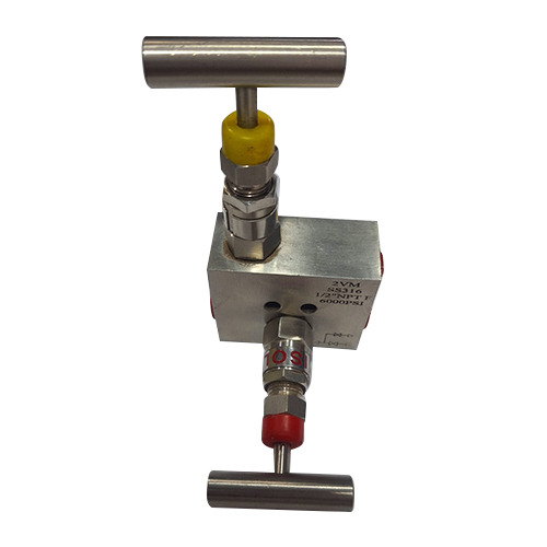 2 Way Manifold Valve - Material: Stainless Steel