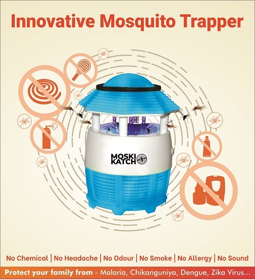 Mosquito And Insect Trapper - Abs Plastic Housing, 300sqft Coverage | Innovative Uv Led Technology, No Chemicals, Plug And Play Device