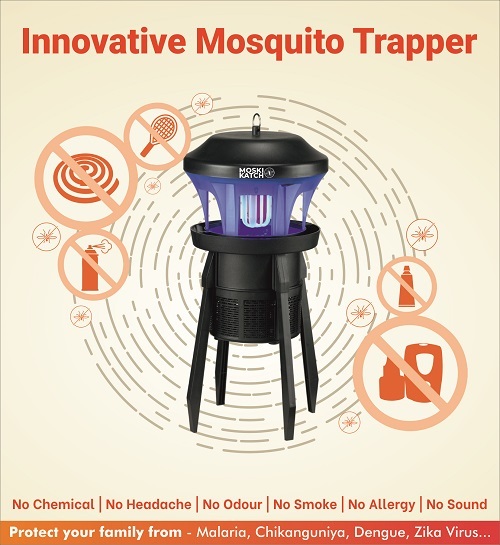 Insect Trapper - Abs Plastic Housing, 800sqft Coverage | Outdoor Use, Innovative Uv Lamp With Garden Stand, Chemical-free, Plug-and-play Device