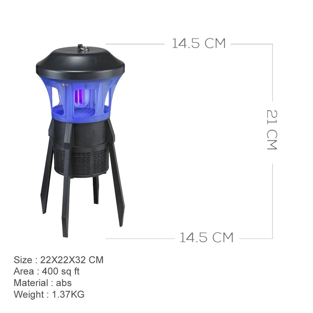 Insect Trapper - Abs Plastic Housing, 800sqft Coverage | Outdoor Use, Innovative Uv Lamp With Garden Stand, Chemical-free, Plug-and-play Device