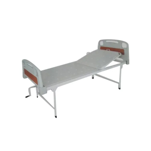 Manual Semi Fowler Bed - Stainless Steel, White Color | Portable, Foldable, High Functionality, New Condition