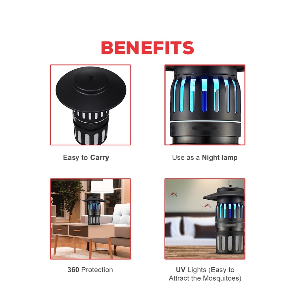 Insect Trapper - Abs & Metal, 400sqft Coverage | No Chemicals, Innovative Tio2 Coating, Plug & Play Design