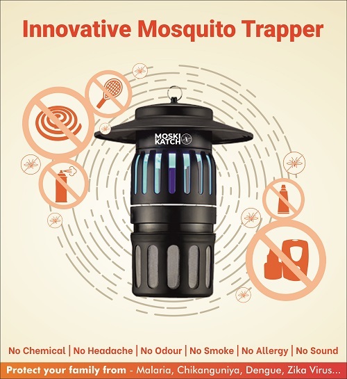 Insect Trapper - Abs & Metal, 400sqft Coverage | No Chemicals, Innovative Tio2 Coating, Plug & Play Design