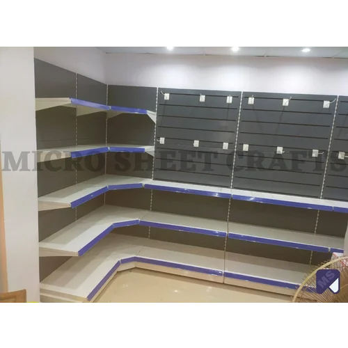 Mobile Shop Rack - Color: Blue And White