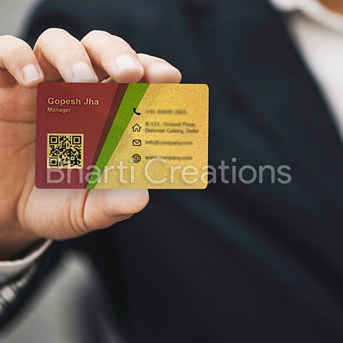 गोल्ड सिल्वर PVC ग्लिटर विजिटिंग कार्ड