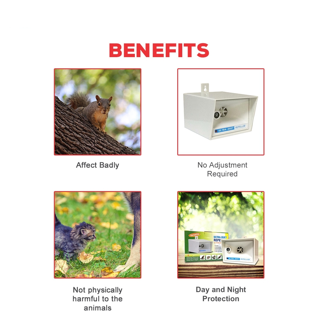 Pest-o-run Ls-928 - Abs Plastic, 14x12.2x11 Cms | Ultra-duet Ultrasonic Mice Repeller, Indoor & Outdoor Use, 200sqft Coverage, No Kill Technology, Safe For Food & Environment