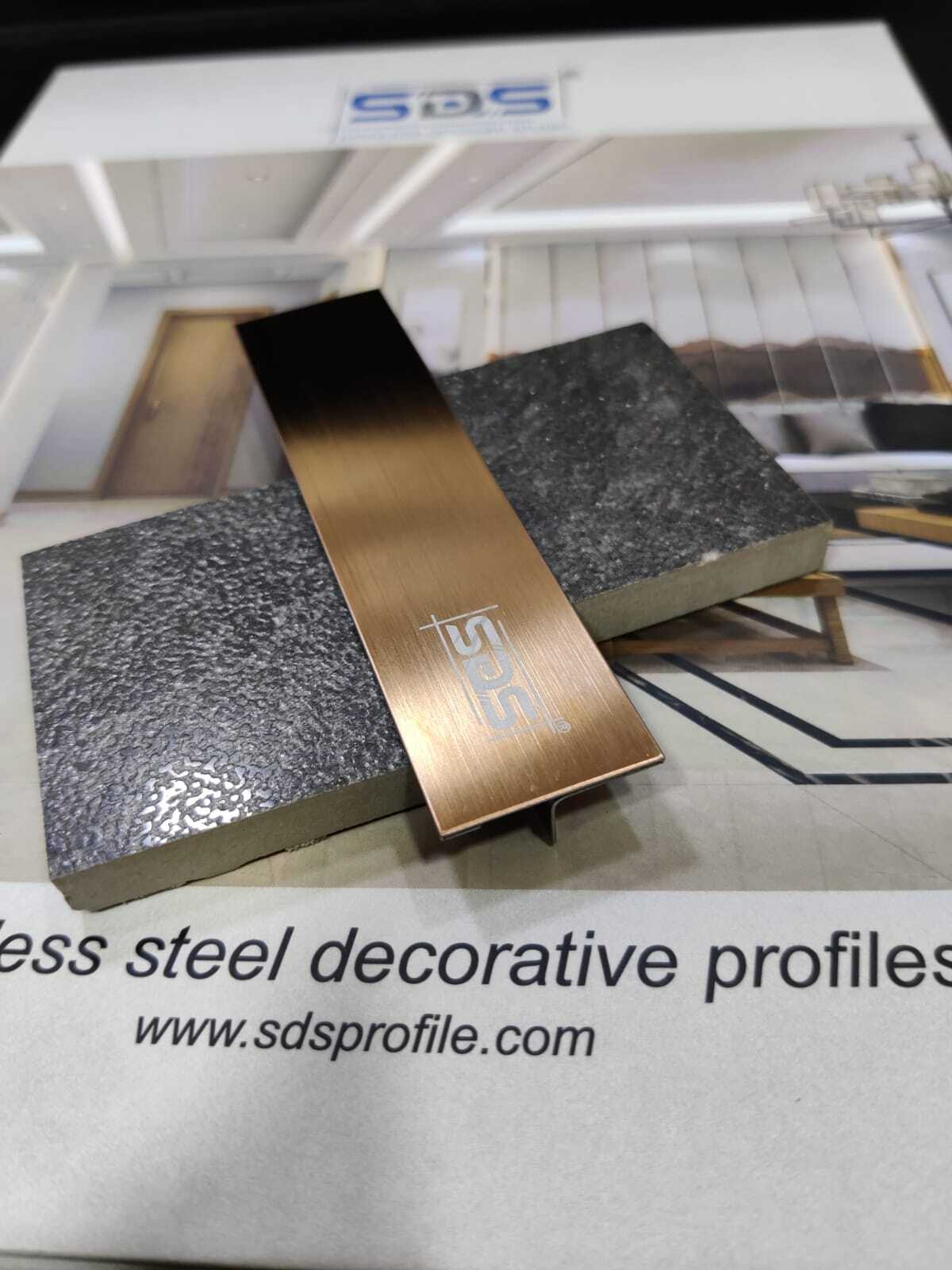 Ss304 Decorative T Shape Profiles - Color: Copper