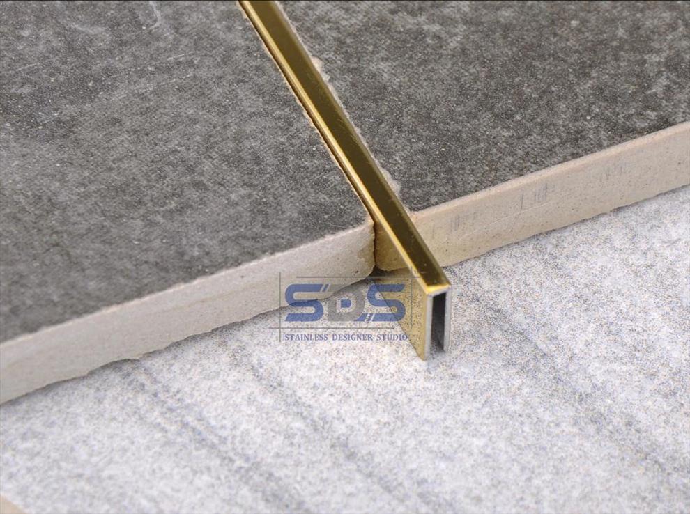 Stainless Steel Inlay U Profiles - Color: Golden And Green