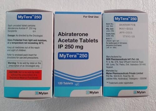 एबिराटेरोन एसीटेट टैबलेट - 250 mg स्ट्रेंथ | ओरल फॉर्म, ब्लिस्टर पैक, mCRPC और mHSPC उपचार के लिए उपयुक्त, सामान्य तापमान पर स्टोरेज