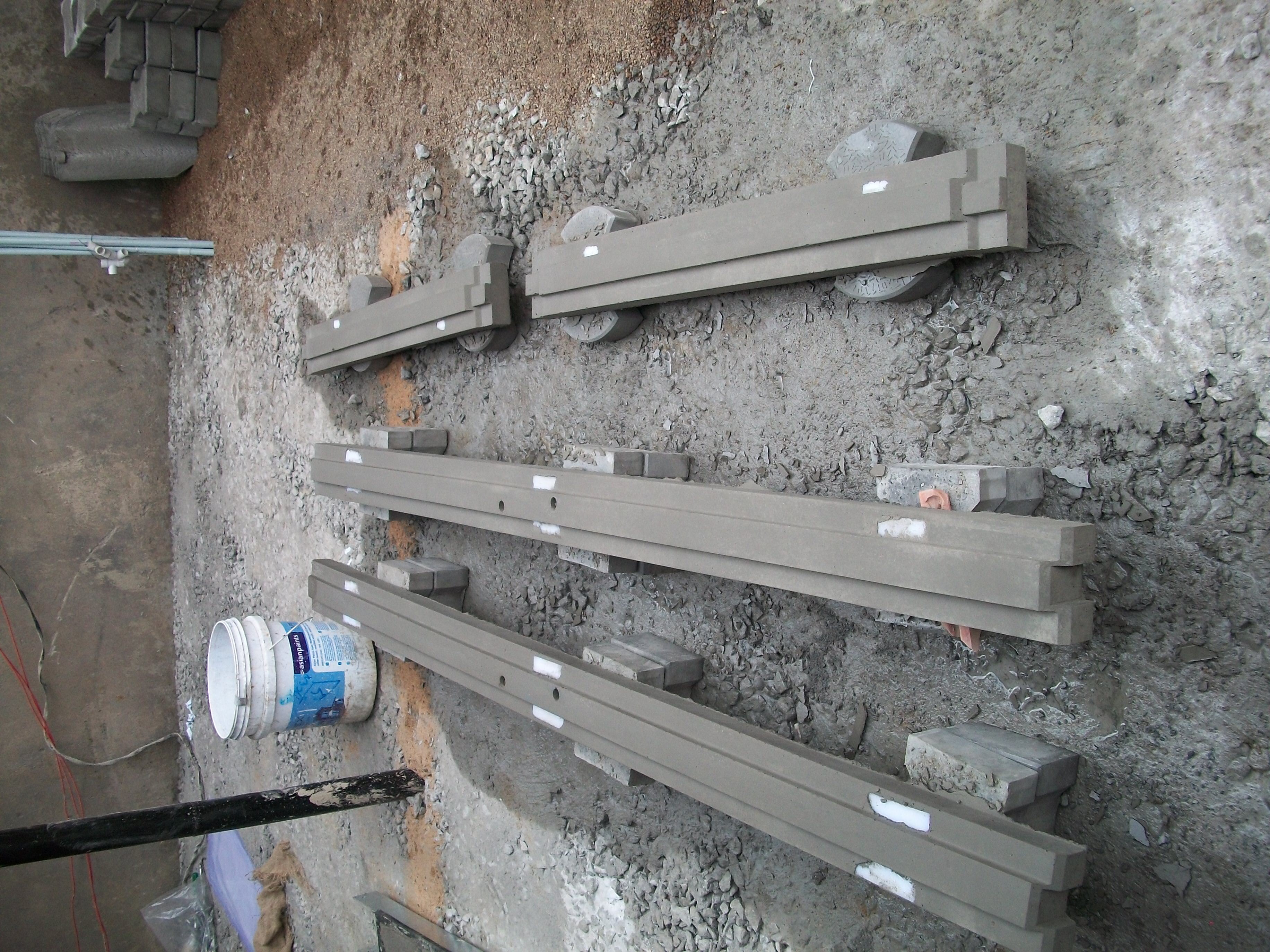 Yellow Concrete Door And Windows Frame Moulds