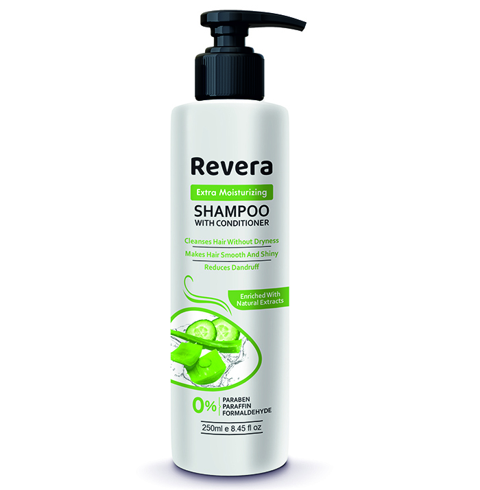 Revera Extra Moisturizing Shampoo - Enriched With Aloe Vera, Cucumber Extract & Vitamin E | Promotes Hair Growth, Reduces Dandruff, Conditions & Adds Shine