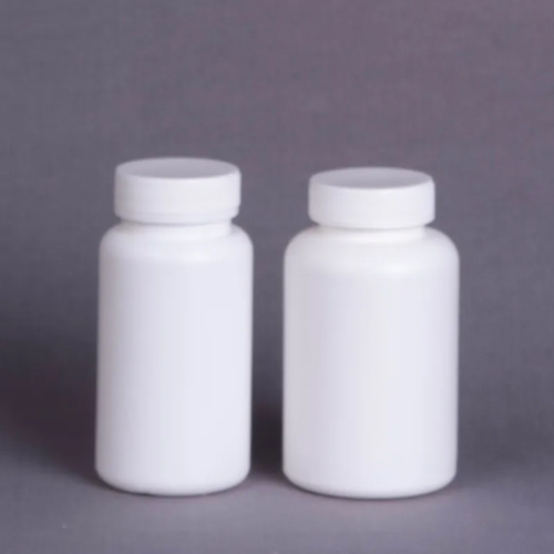 White Hdpe Round High Neck Tablet Containers