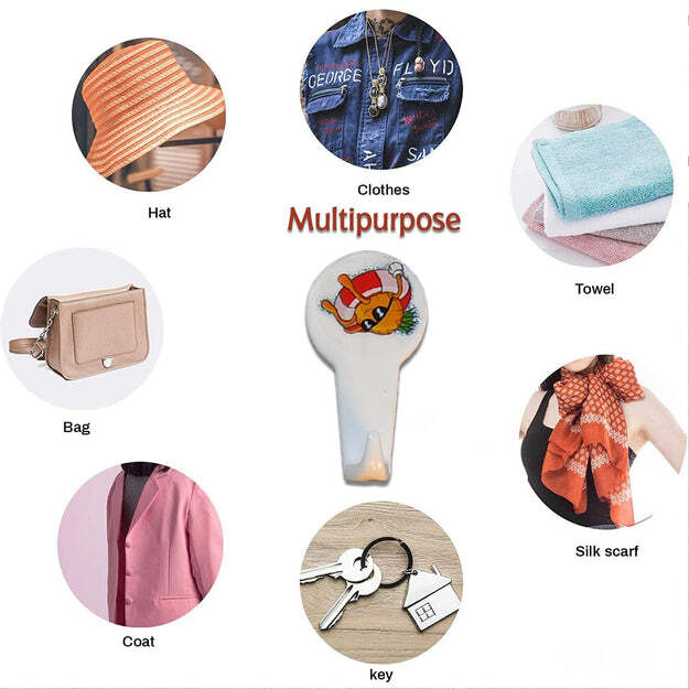 Adhesive Hook For Holding Stuffs Key And Other Items