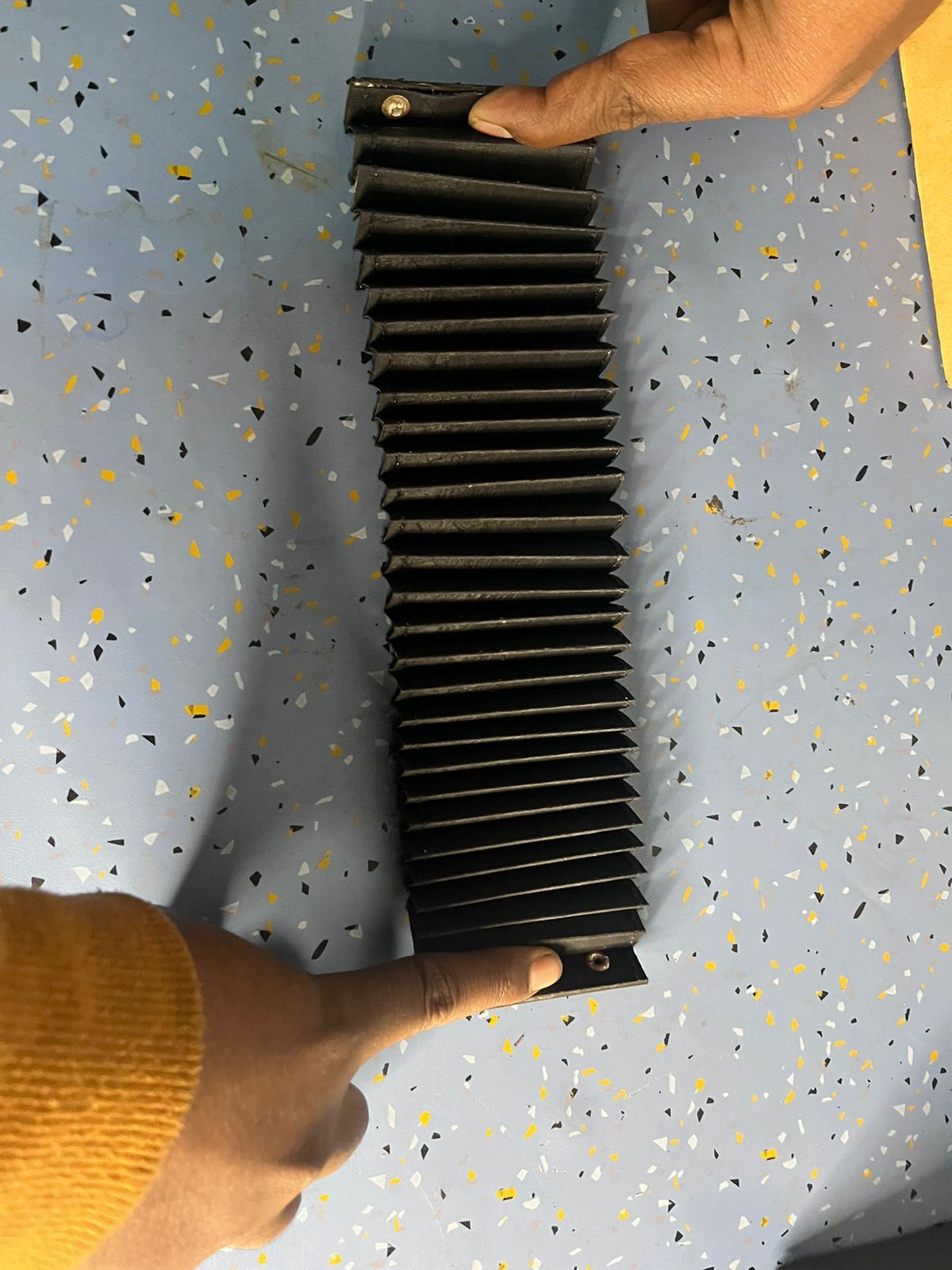 Flat Bellow Cover - Pvc Coated Nylon Fabric, 20x500x500 Mm, Black | Flame Proof, High Tensile, Dust Proof, Accordion Style, Flexible Design