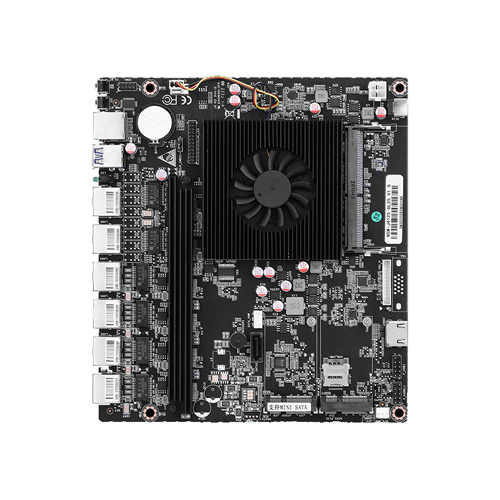 NSM-GML-6L25 Multi Network Port Motherboard - High-Quality Metal, Various Sizes, Sleek Black Finish | Ideal for Industrial Applications