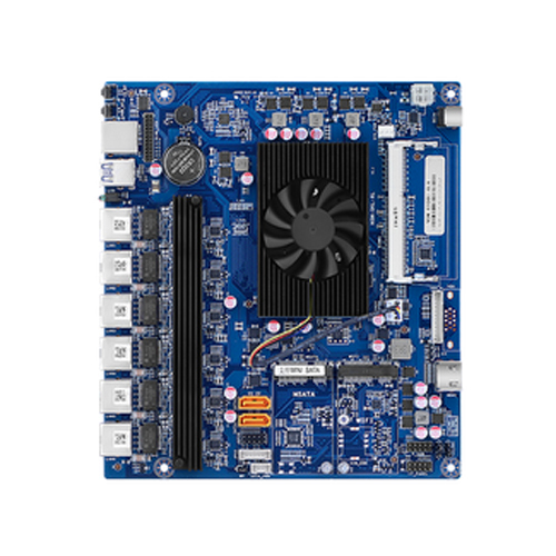 NSM-SKL-6L Multi Network Port Motherboard - High Quality Metal , Multi-Sized Options, Sleek Blue Finish for Industrial Networking