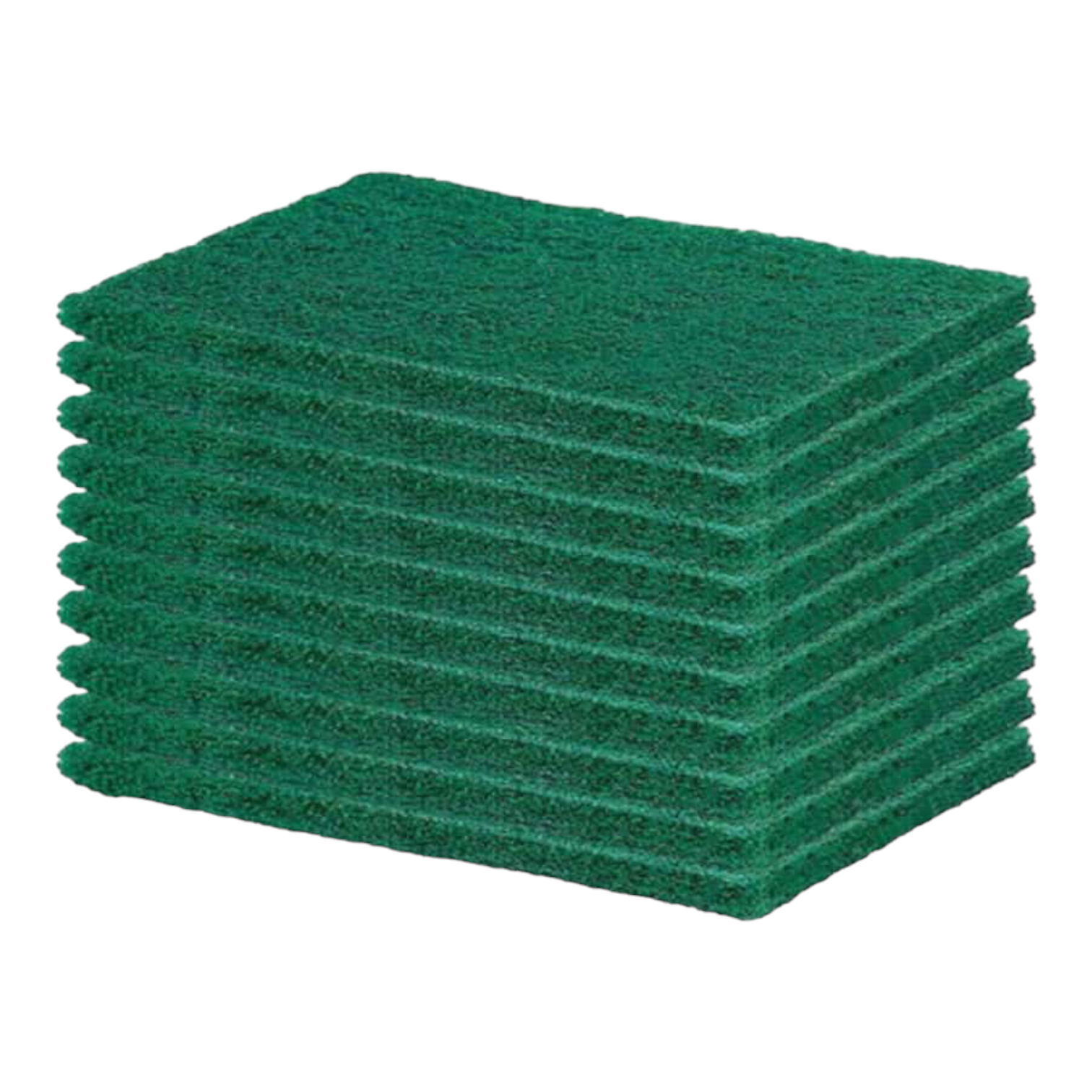 Green Pad 8mm 3x3 10pcs Pp Pack - Polyester Material, 3x3 Inches, Green Color | Hygienic, Optimum Softness, Ideal For Kitchen Use