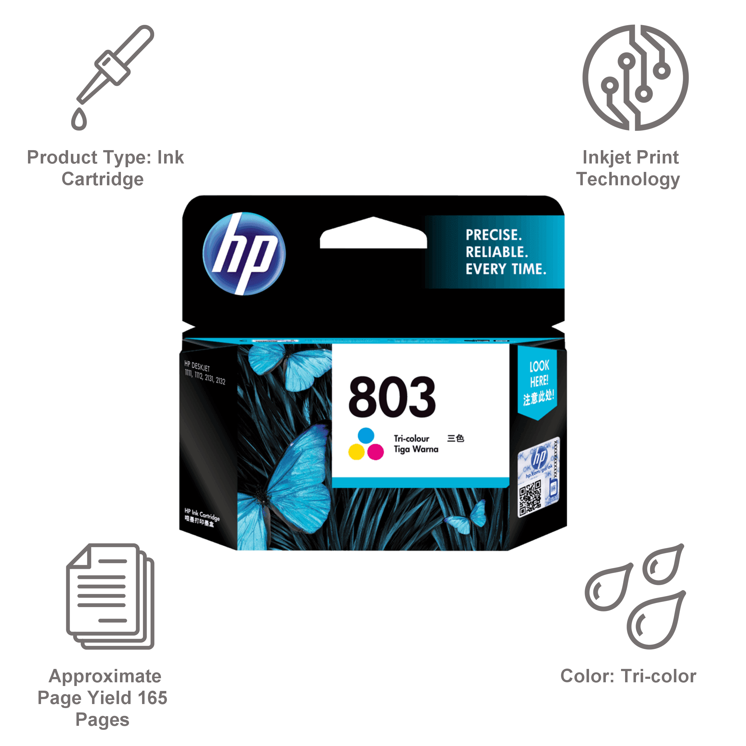 Hp 803 Medium Black Ink Cartridge