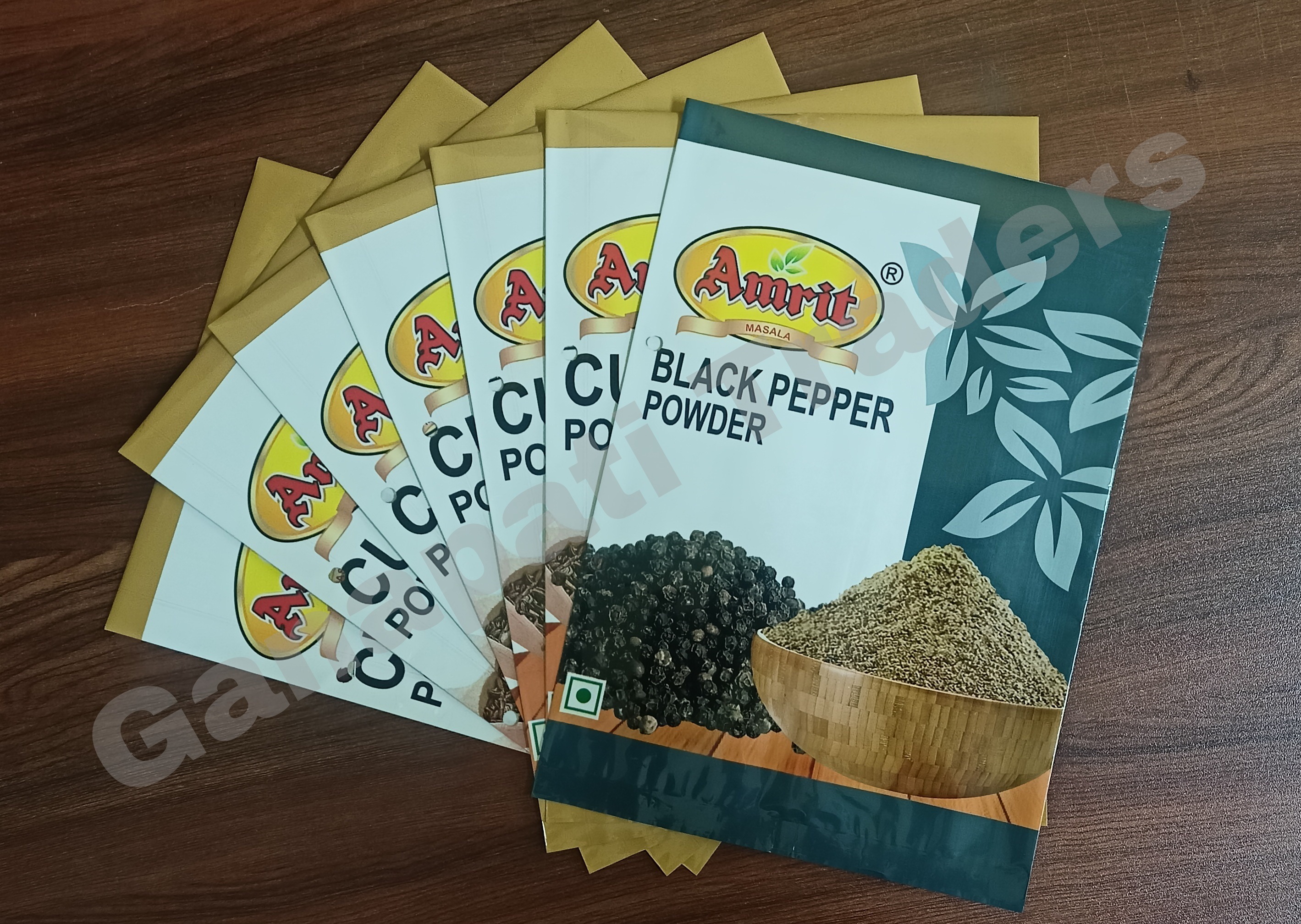 Red Printed Glossy Spices Packing Pouches