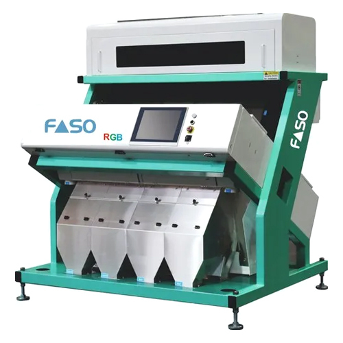 Automatic Color Sorting Machine - 50x50x50 Inch, 250-500 Kg/hr Capacity | 99% Accuracy, Multi-Commodity Application, High-Resolution Sensors, 63 Channels