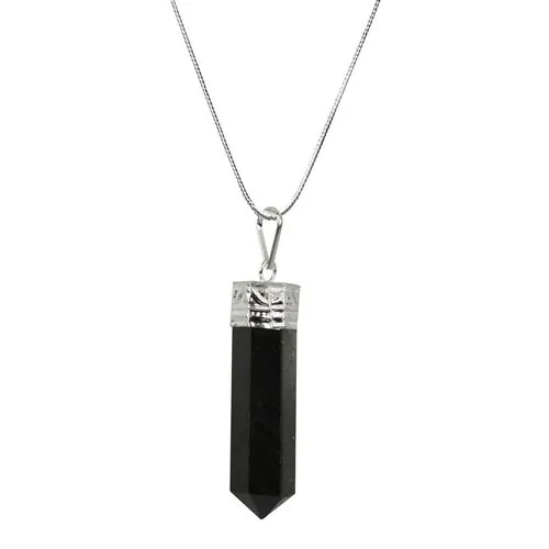 Round Black Tourmaline Pendant