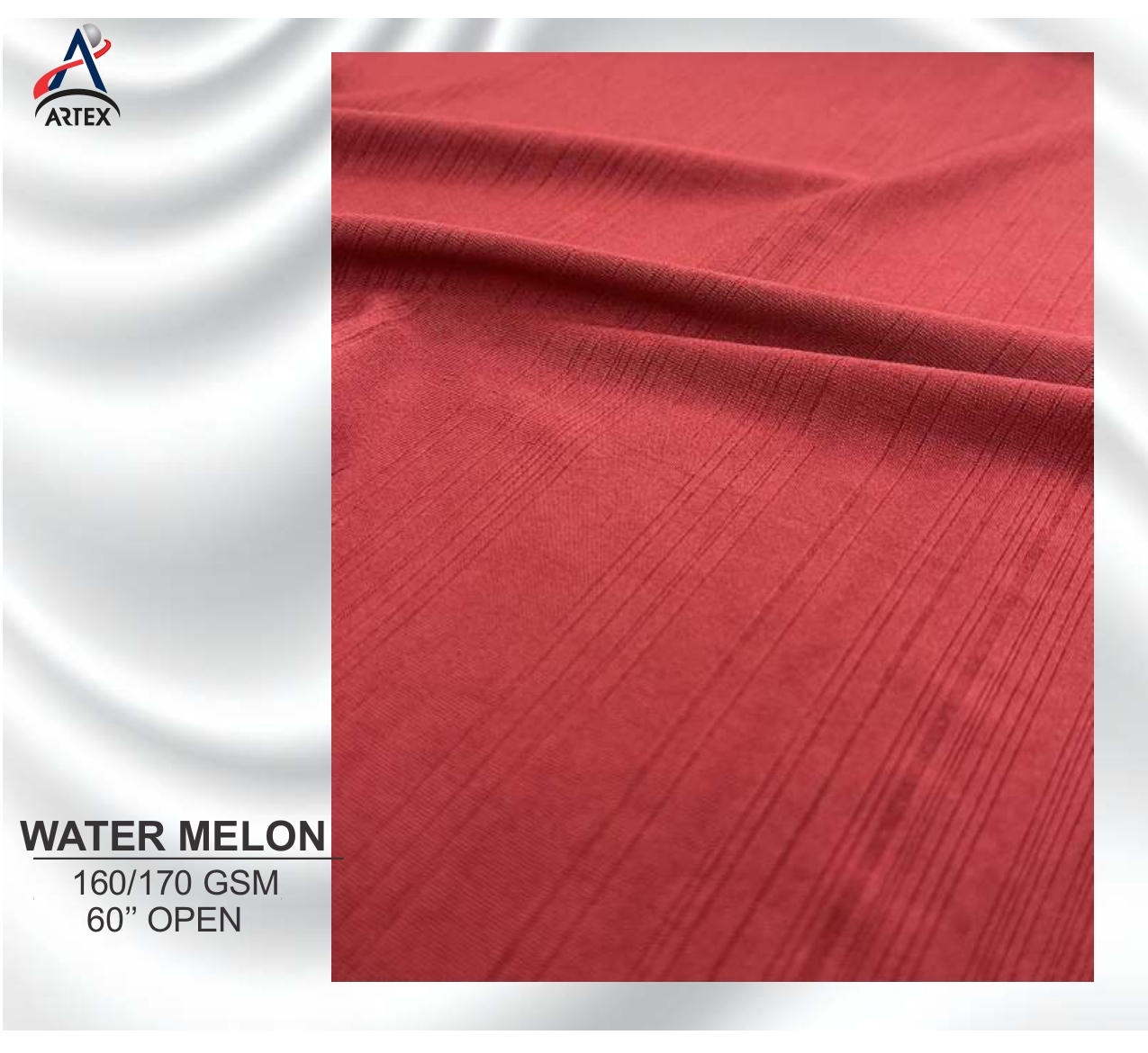 60 Water Melon Polyester Fabric - 60" Wide, Multicolour Plain Texture | Ideal For Apparel And Clothing Applications