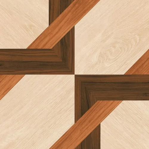 SM 207 Wooden Finish Ceramic Wall Tiles - Ceramic Material, 60 * 60 cm Size, Multi Color Design | Square Shape, 5-10 mm Thickness, Ideal for Elegant Wall Aesthetics