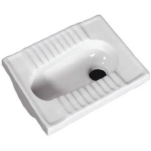 Ceramic Orissa Pan Toilet Seat - Ceramic, Various Sizes, White | One-Piece Structure, Polished Smooth Surface Finish